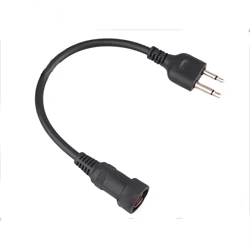 Interfaz de enchufe de intercomunicación de carga de Radio, cable PTT táctico, Walkie Talkie, deporte de caza, entrenamiento de combate al aire libre BK, 2 uds.