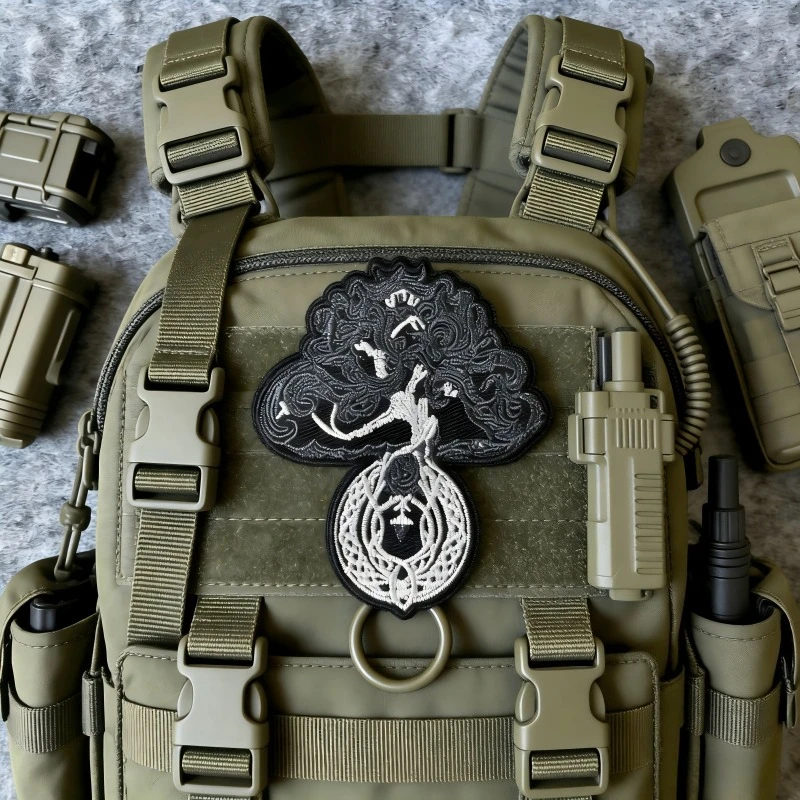 Parches bordados Vintage con diseño de árbol de la vida, parches de brazalete con gancho DIY para chaqueta de mochila, decoración de sombrero