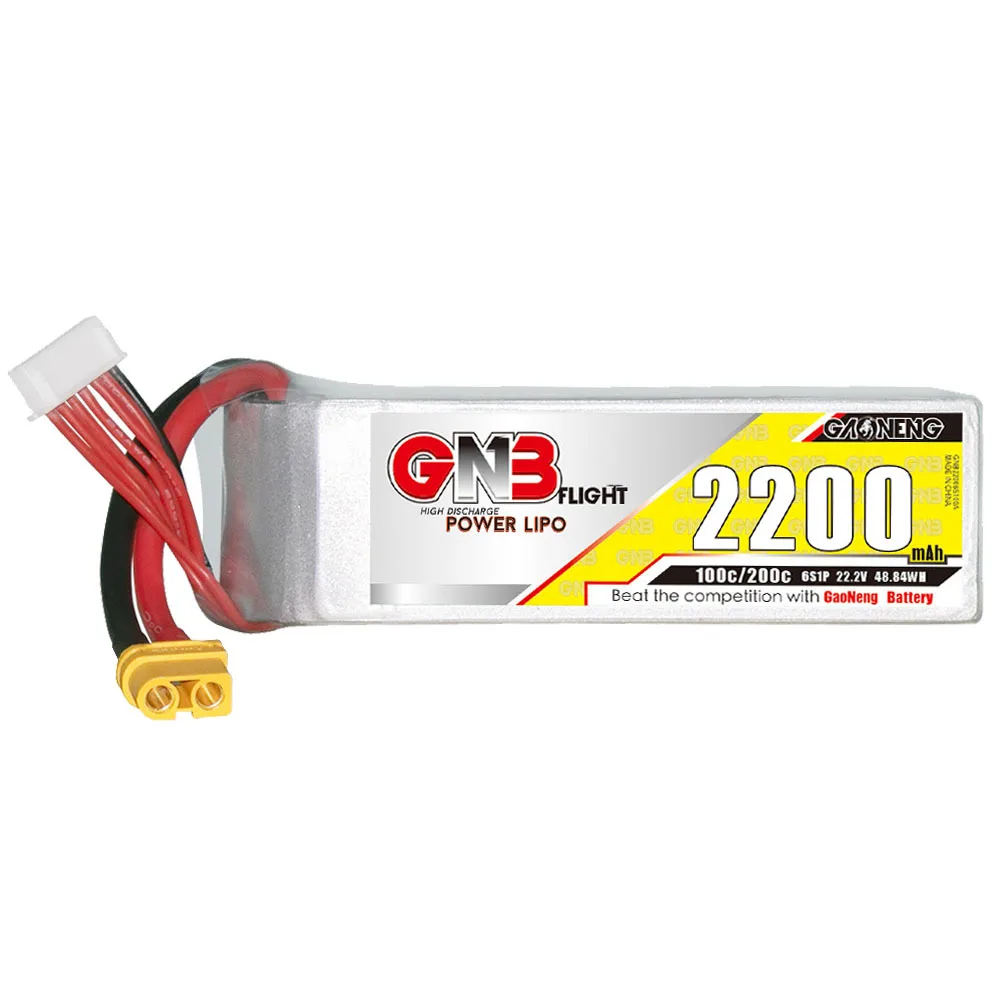 Batería Lipo GNB 6S 2200mAh 100C/200C mejorada para coche RC barco RC helicóptero Quadcopter Dron de carreras con visión en primera persona piezas 22,2 V batería - imagen 3