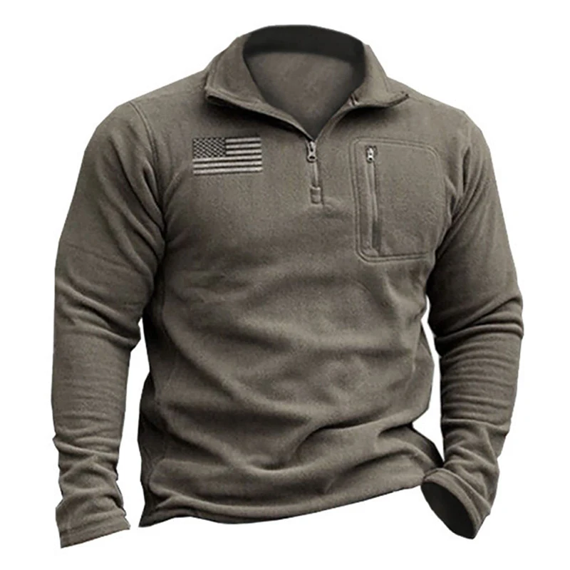 Sudadera con capucha cálida a prueba de viento para hombre, ropa de abrigo de lana para caza al aire libre, Tops tácticos de entrenamiento militar para fanáticos del ejército, nuevo, otoño de EE. UU. - imagen 2
