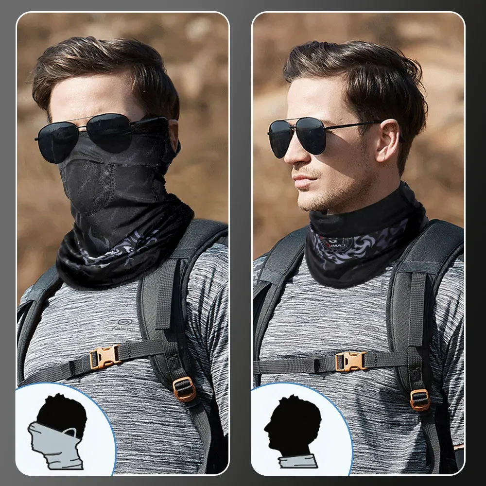 Pañuelo transpirable para hombre y mujer, máscara para cubrir la cara, bufanda de tubo fresco para colgar en la oreja, deportes, correr, senderismo, ciclismo, polaina para el cuello - imagen 2