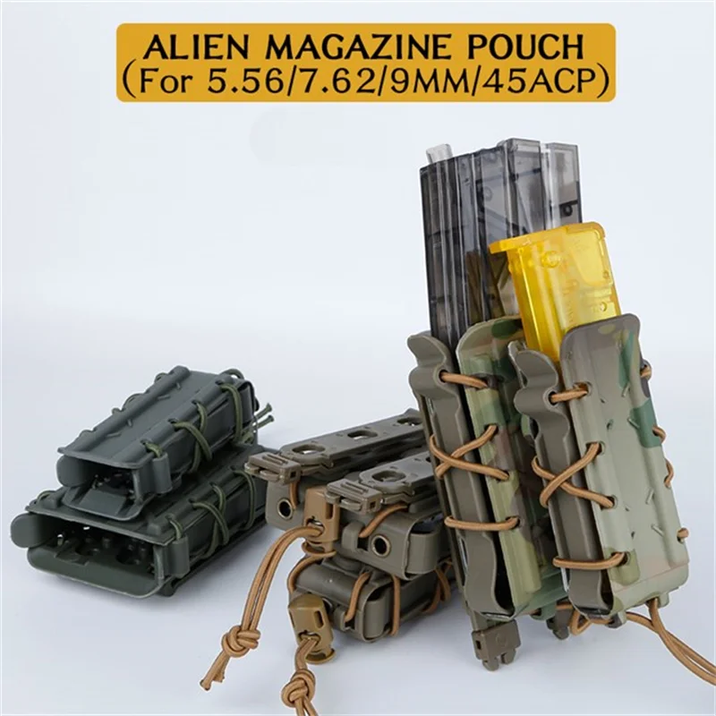 Molle-bolsa táctica Alien 7,62, 5,56, 9mm, 45ACP, accesorios para Airsoft, juego de guerra CS - imagen 2