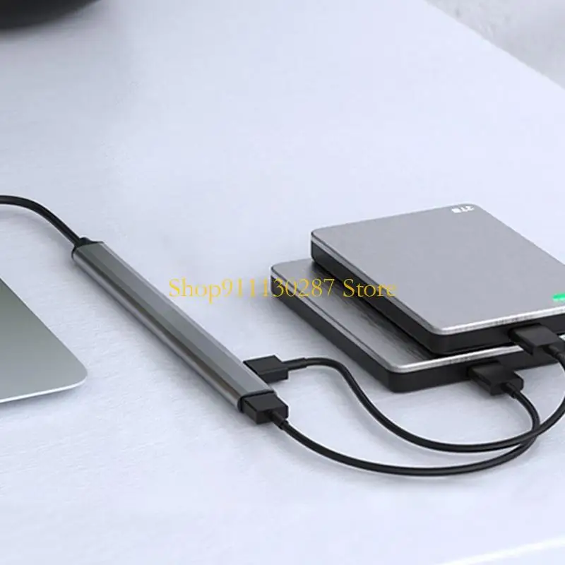 J1HC 1 a 7 USB HUB Extender Adaptador divisor USB estación acoplamiento USB3.0 velocidad - imagen 4