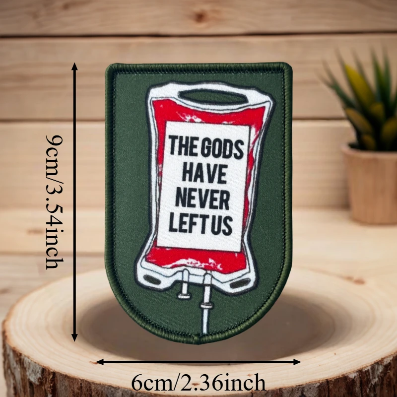 Parche estampado The Gods Have Never Left Us, chaleco táctico, insignia de moral con gancho y bucle, pegatinas para mochila, parches para brazalete para ropa - imagen 3