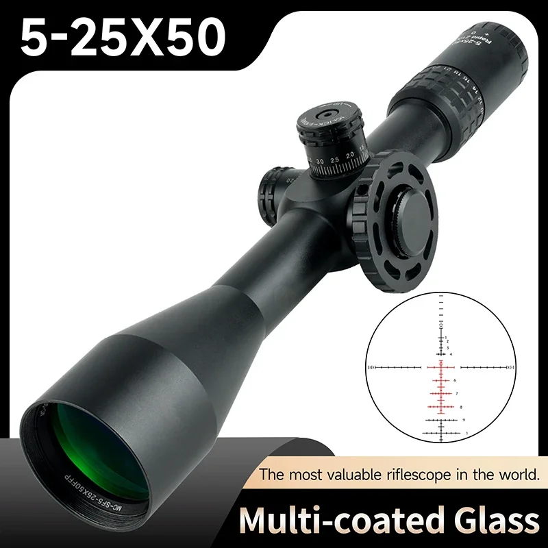 Mira telescópica óptica FFP, retícula táctica de primer plano Focal, longitud Focal ajustable, accesorios de caza - imagen 3