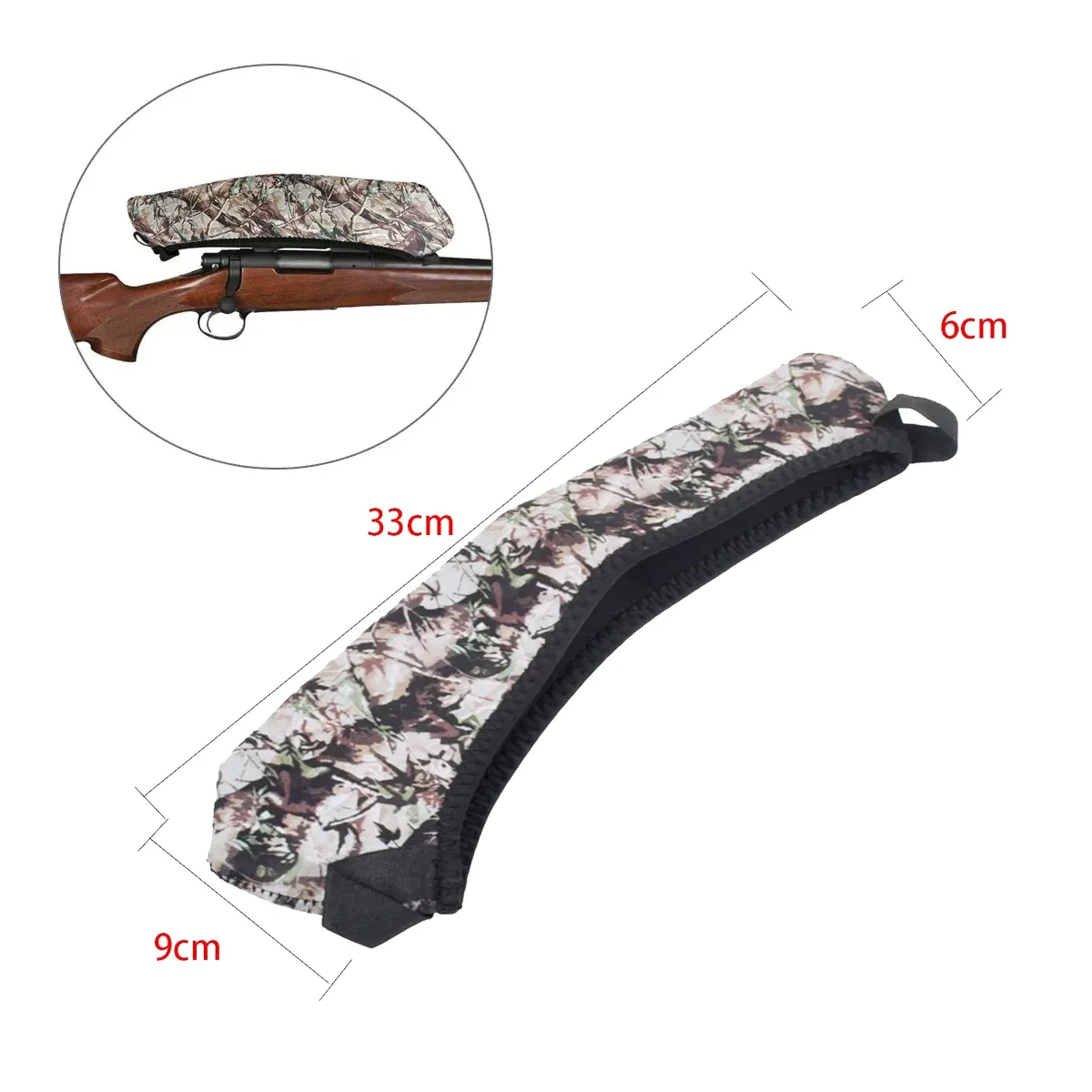 Funda táctica para mira telescópica de caza, bolsa protectora de neopreno para pistola, accesorios para mira telescópica de caza