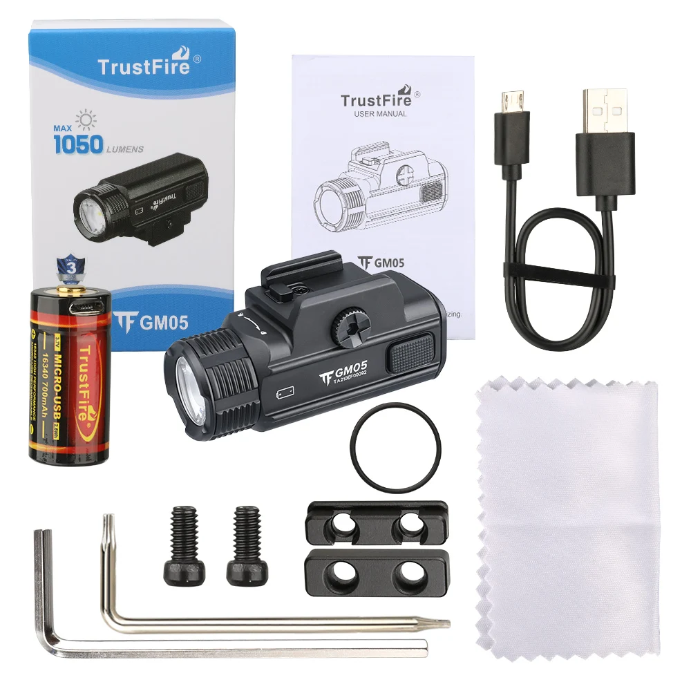 Trustfire GM05 – Linterna táctica LED 1050 lúmenes montura Picatinny liberación rápida - imagen 5