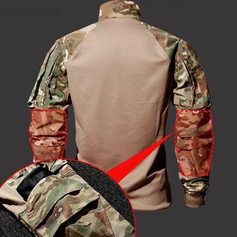 Uniforme táctico, traje de camuflaje Milit, ropa de caza, camisas de combate, pantalones de Camping, ropa de trabajo para hombres, trajes, conjuntos de Paintball Airsoft - imagen 4