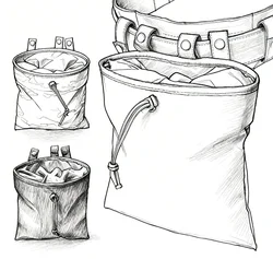 Bolsa táctica EMR gran capacidad exterior con cinturón y colgante
