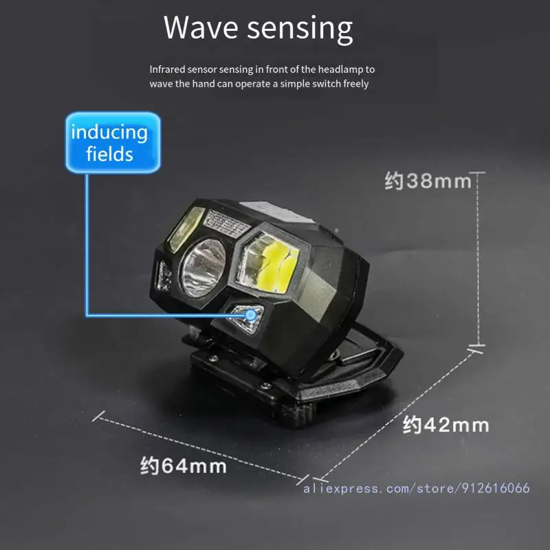 Faro de rescate de agua, accesorio para casco, luz lateral, carga inductiva, luz Led para exteriores, deslumbramiento impermeable - imagen 4