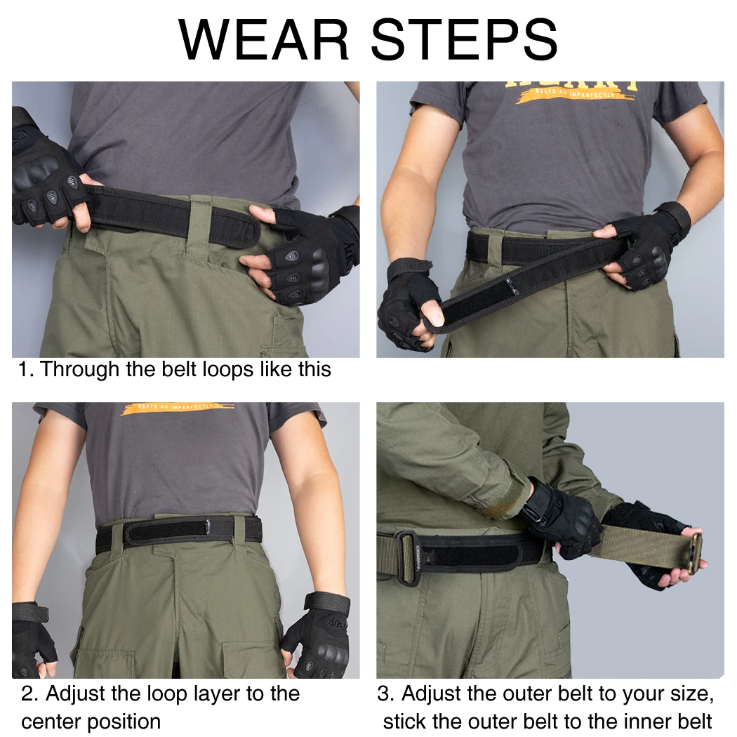 IDOGEAR cinturón táctico de combate de 2 pulgadas hebilla de liberación rápida MOLLE caza deportes al aire libre cinturón para hombre duradero dos en uno 3414 - imagen 5