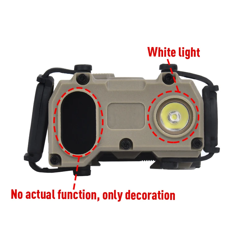 WADSN-Luz LED táctica OGL, luz blanca para caza y explorador, apta para arma Picatinny Rade Airsoft, accesorio de plástico de nailon, 20mm - imagen 2