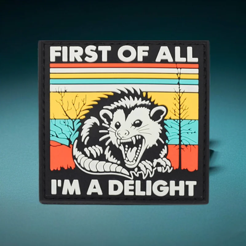 Parche táctico luminoso de ratón gruñón, pegatinas para brazalete militar del primer de todos los I M A DELIGHT, insignia de moral, accesorios para mochila - imagen 3