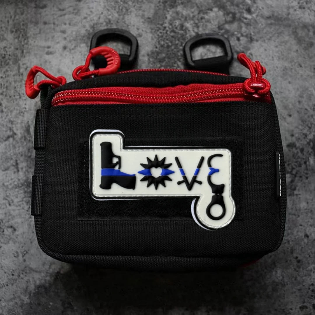 Parche de PVC de amor, brazalete militar, insignia de moral táctica, gancho y bucle, accesorios para mochila, pegatina