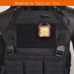 Linterna táctica EDC mini con clip MOLLE para camping y mochila