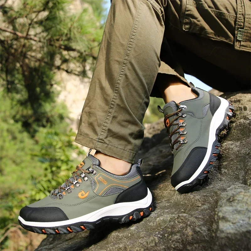 2025 zapatillas de deporte al aire libre para Hombre, botas ligeras impermeables para Hombre, Zapatos de senderismo informales para combate en el desierto, Zapatos para Hombre de talla grande 48 - imagen 4
