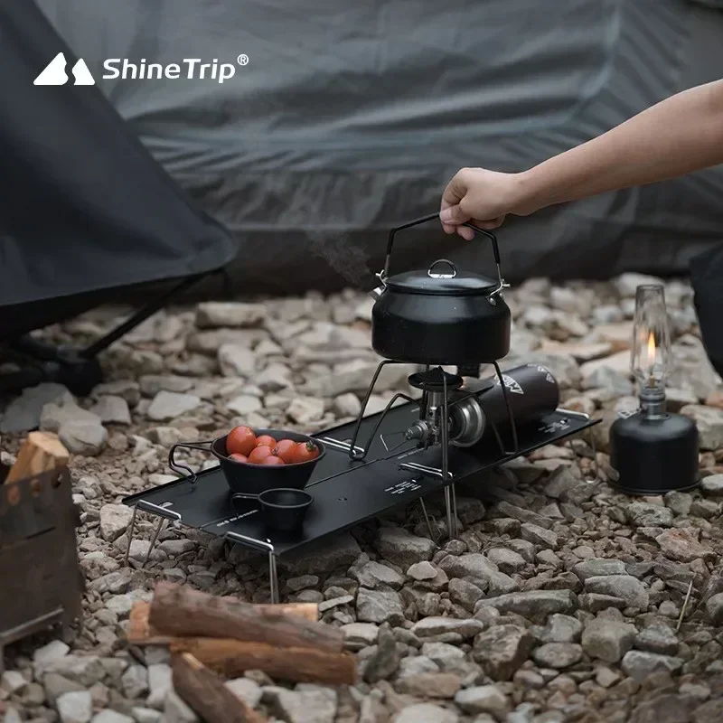 ShineTrip-mesa de Camping para Picnic, mesa plegable pequeña para playa, mesa de comedor extraíble portátil de aleación de aluminio ultraligera para exteriores - imagen 5
