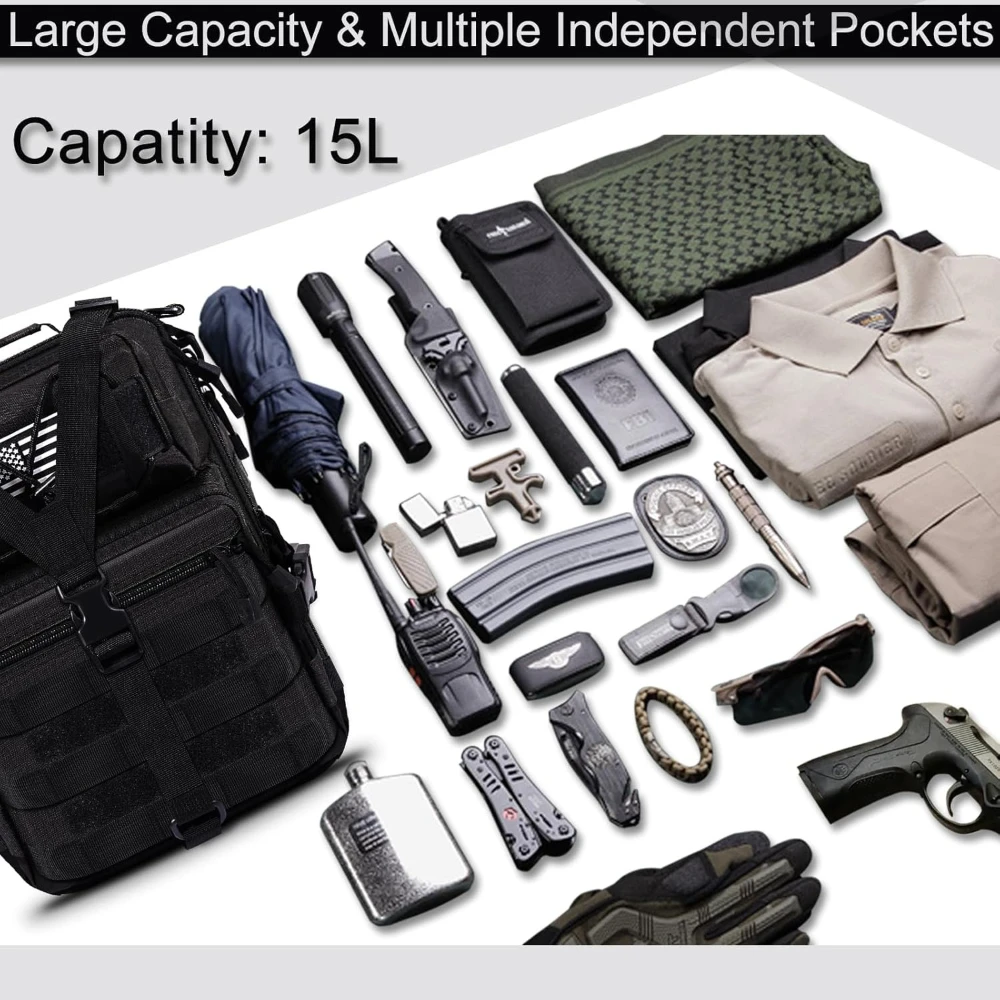 Rover bolso táctico bandolera EDC Molle mochila pecho asalto - imagen 2