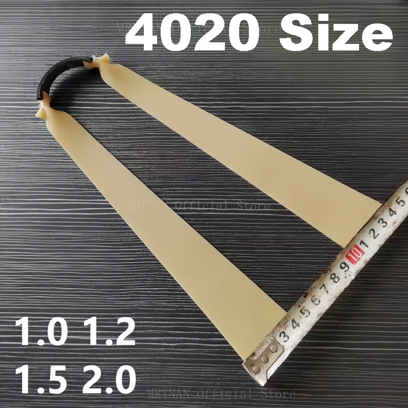 Banda de goma plana gruesa de 40mm de ancho, 2,0, alta elasticidad, varilla larga, tirachinas, banda de goma para tiro, accesorios de caza - imagen 2