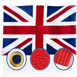 Bandera británica 90x150 cm bordada resistente con ojal