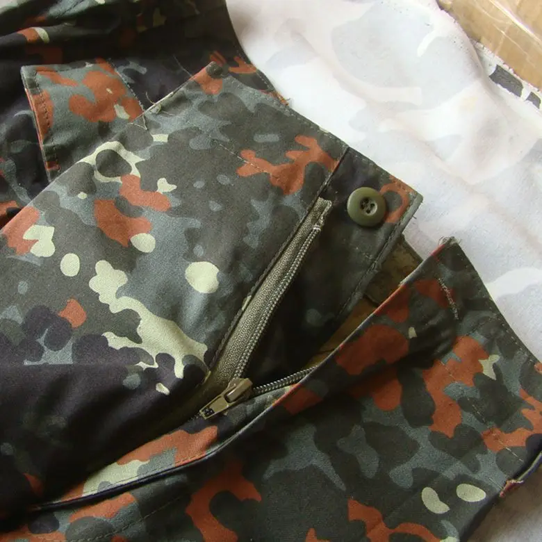 Pantalones de entrenamiento alemanes con manchas, pantalones para exteriores, pantalones de tela de sarga sin puños con cordón - imagen 5