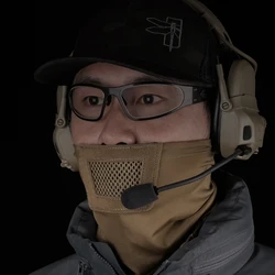 Máscara de caballero transpirable que se adapta a diferentes formas faciales, accesorios de caza, media máscara facial ligera