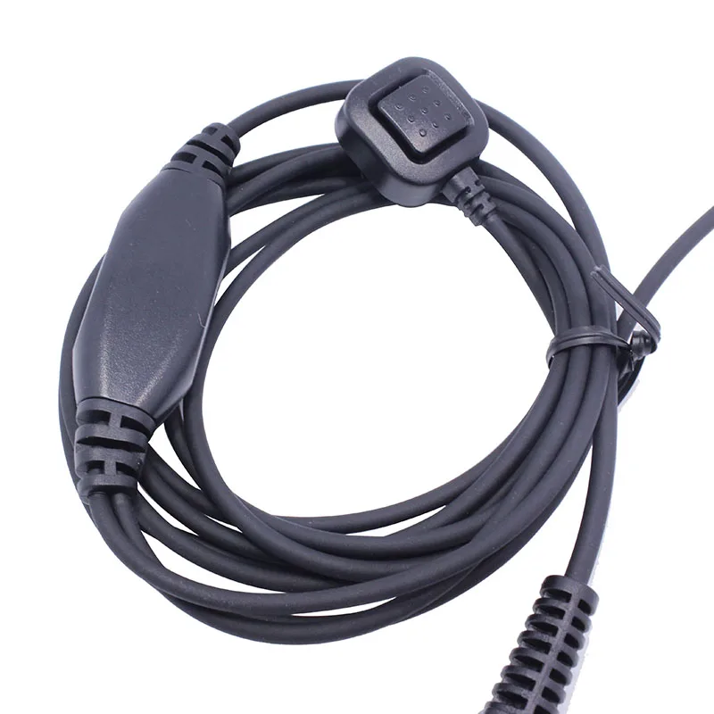 ABBREE Walkie Talkie auriculares de 2 pines enchufe K auriculares micrófono de coche dedo PTT para Baofeng UV-5R BF-888Se en el coche - imagen 4