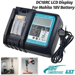 Cargador de batería de iones de litio LED 3A para Makita 14,4 V 18V BL1815 BL1830 BL1840 BL1415 Bl1430 DC18RC DC18RA cargador de iones de litio nuevo