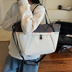 Bolsa de Yoga para Fitness para mujer, bolso de hombro seco y húmedo para viajes al aire libre, bolso grande de corta distancia con contraste de Color