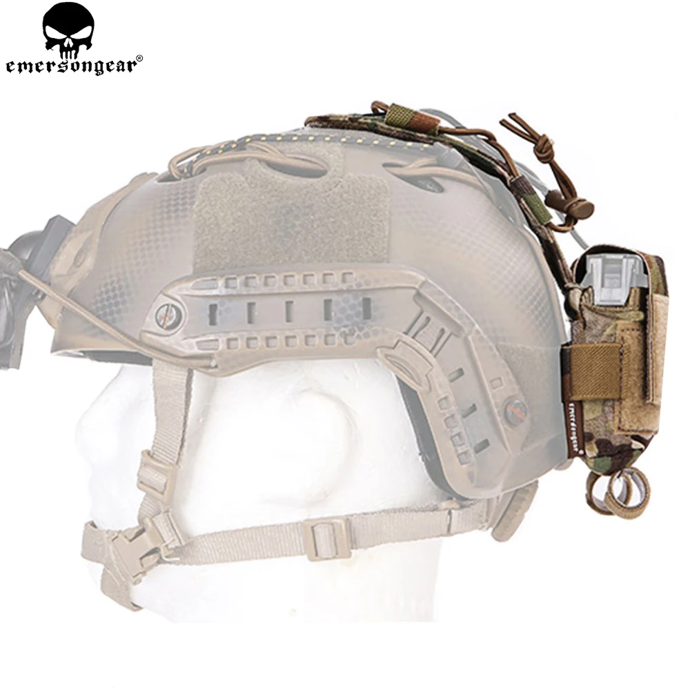 EMERSONGEAR MK2 funda de batería para casco bolsa táctica para casco accesorios de caza bolsa de noche bolsa para casco Multi-camo negro EM9399 - imagen 4