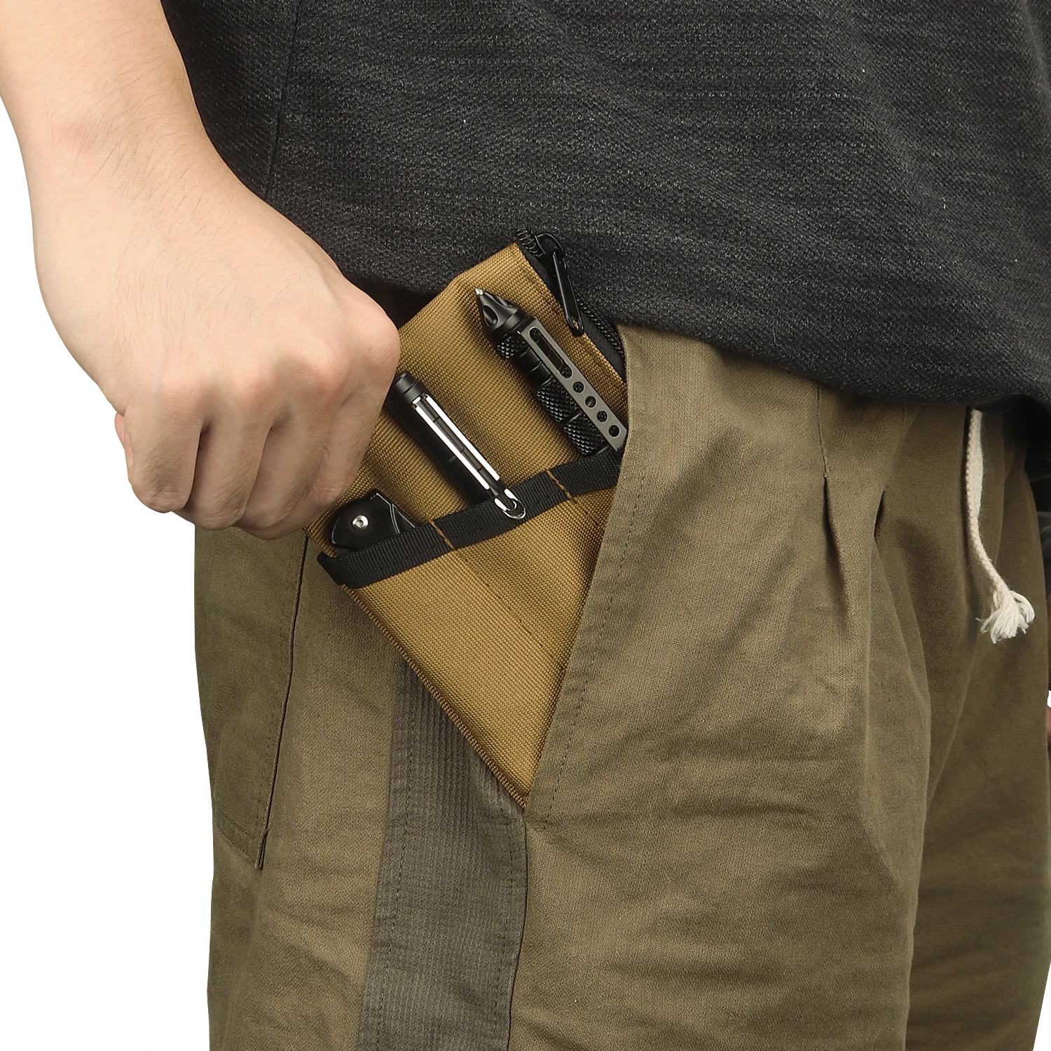 Kosibate-bolsa táctica EDC, billetera, estuche para tarjetas, cuchillo, paquete de almacenamiento de herramientas, monedero para acampar al aire libre, bolsa multifuncional - imagen 5