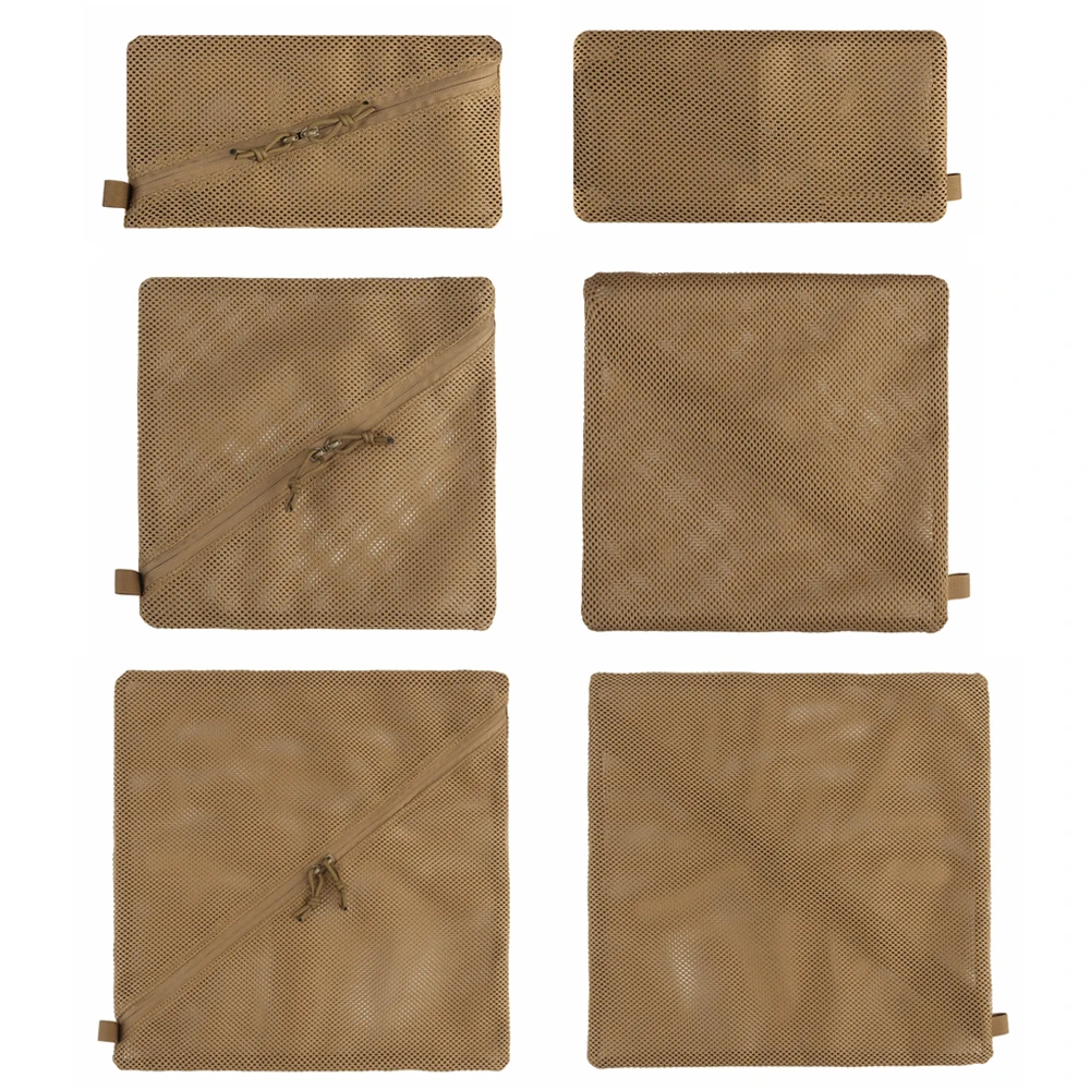 Bolsa de red de almacenamiento militar táctica, bolsa con cremallera, bolsa de malla EDC portátil para exteriores, utilidad, bolsillo de administrador, accesorios de caza y Camping - imagen 3