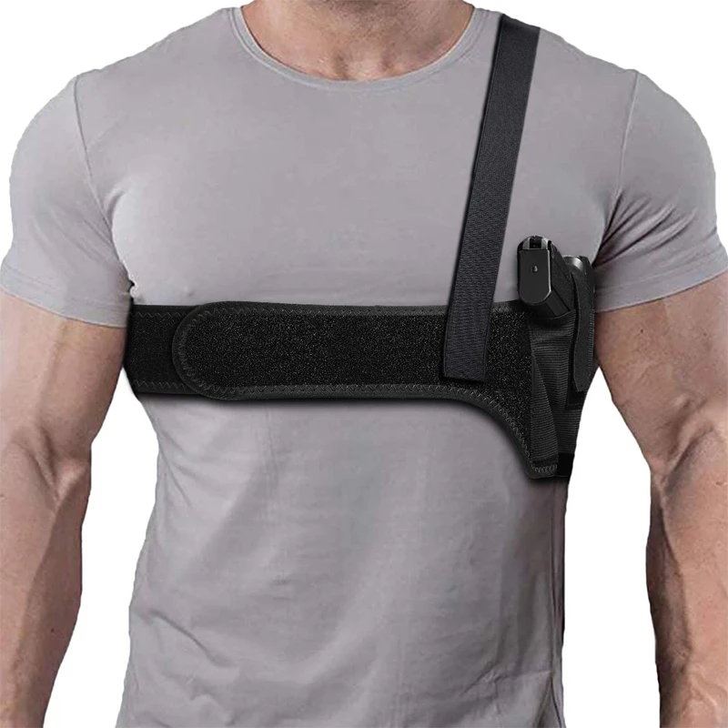 Funda de pistola oculta de hombro táctico, bolsa de pistola de mano derecha e izquierda, bolsa de transporte de pistola de caza, funda para Glock 17 19 - imagen 2