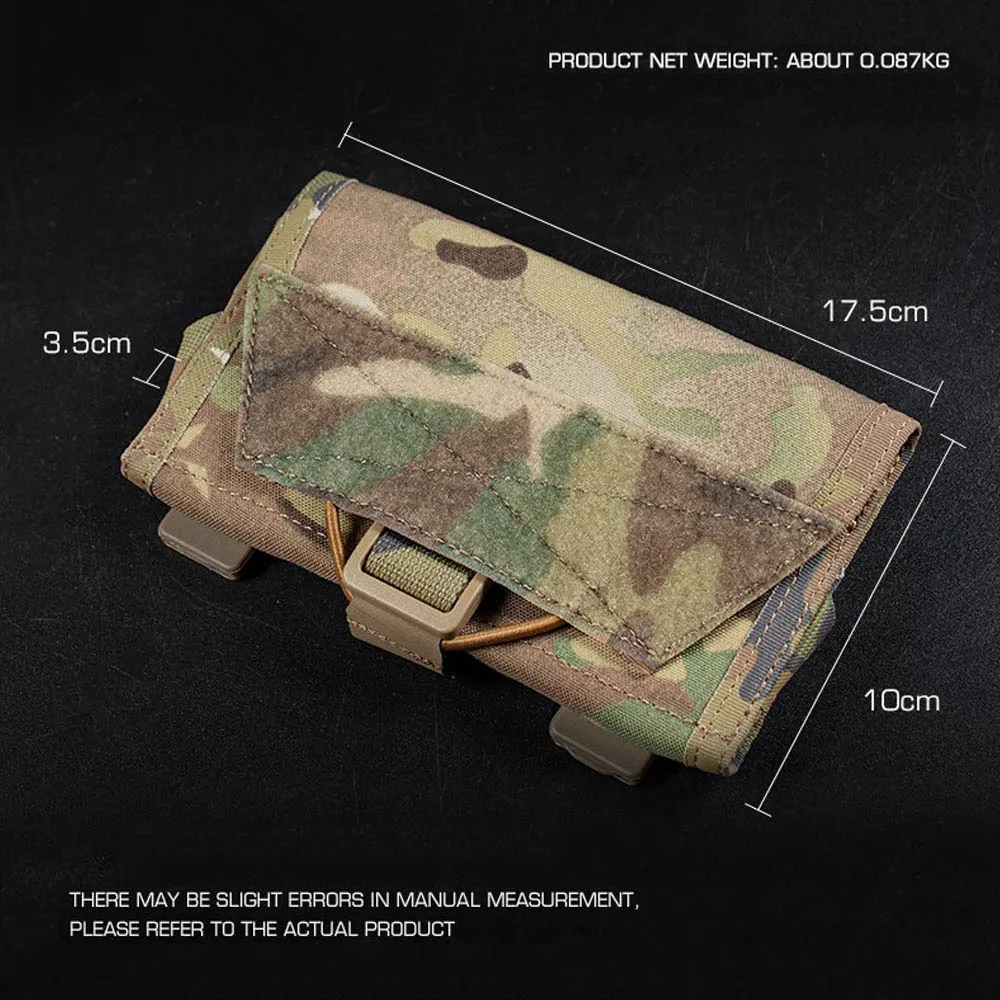 Funda táctica para teléfono MOLLE, chaleco Airsoft para caza, portador de placa, bolsa de navegación para mapa de administrador, paquete de soporte para teléfono móvil de liberación rápida - imagen 2