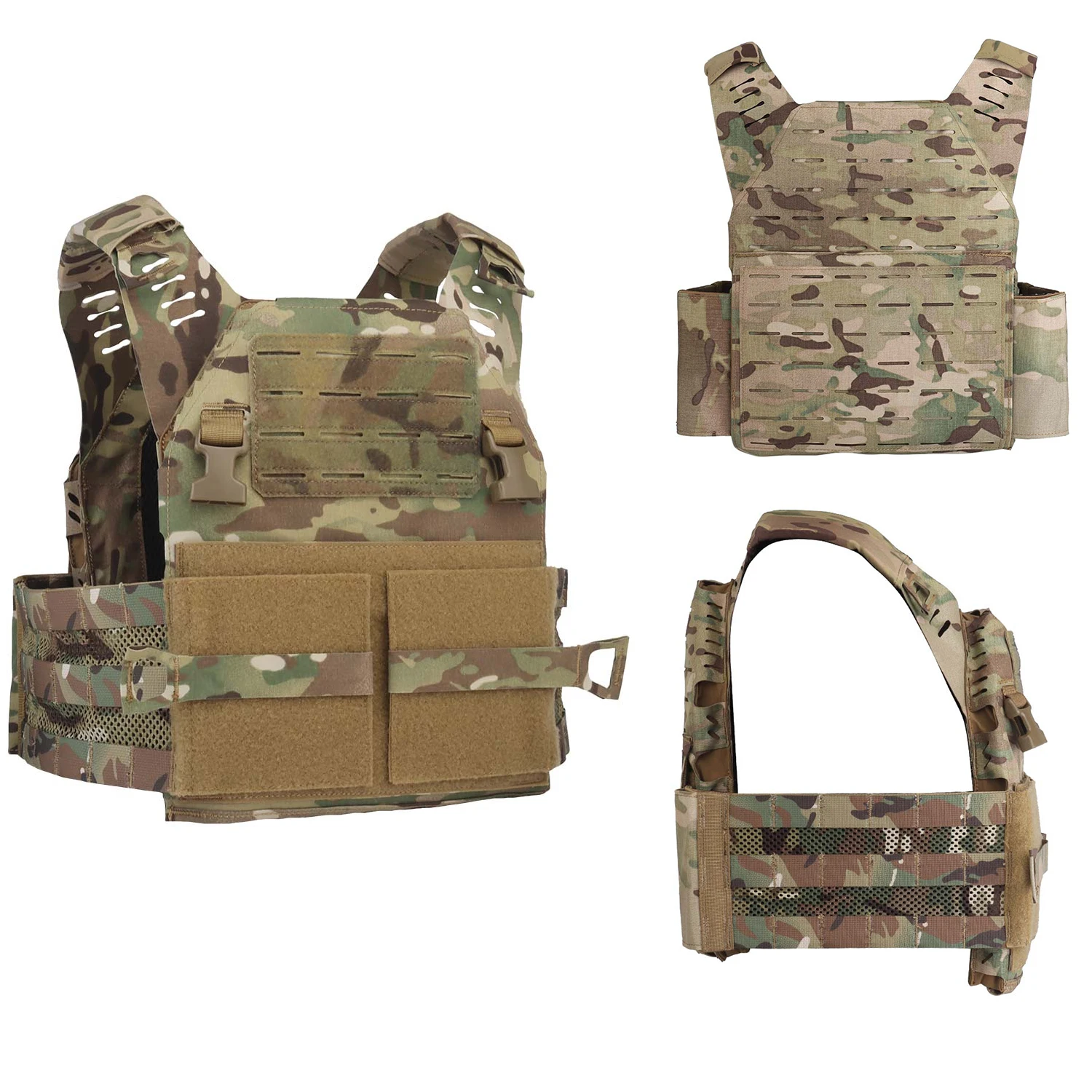 Chaleco portador de placa ATTACKER, chaleco Modular ligero de liberación rápida, panel de gancho y bucle Molle para entusiastas de Airsoft MILSIM, tiradores