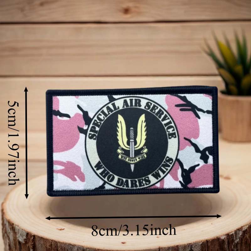 Parche de impresión SAS de fuerzas especiales, chaleco táctico, insignia de moral con gancho y bucle, pegatinas decorativas para mochila, parches para brazalete para ropa - imagen 3