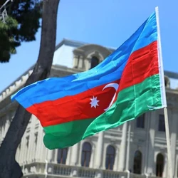 Bandera de Azerbaiyán en poliéster resistente para uso exterior