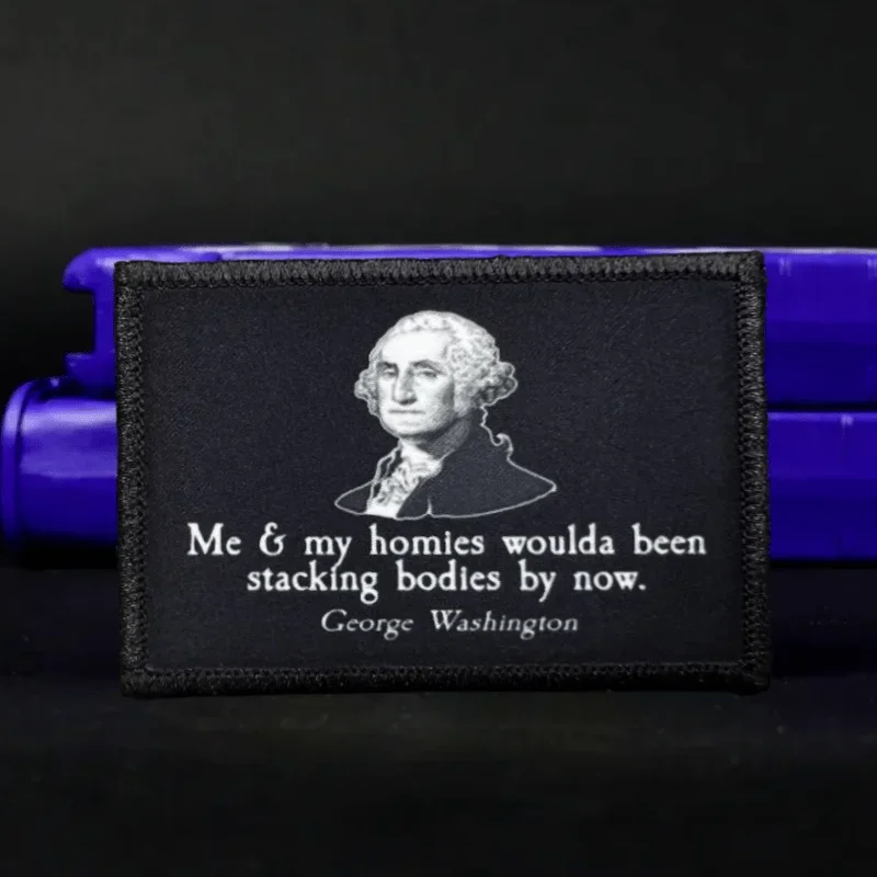 Parche táctico de George Washington para ropa, insignia de moral militar, pegatinas para mochila, brazalete con gancho y bucle, aplique para casco - imagen 5