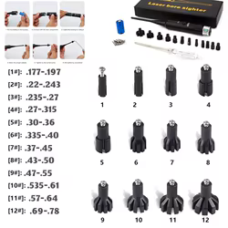 Kit de mira láser táctica verde y roja para calibres .177 a .50, colimador láser, mira universal para cañón