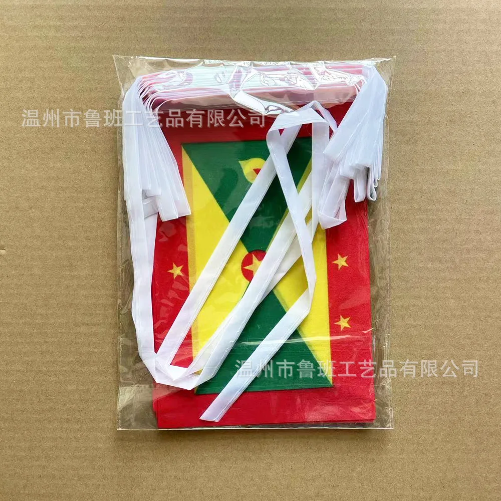 Banderines de Granada con bandera de cielo, 14x21cm, 20 unids/lote, banderas de cuerda de Granada, banderín para decoración de fiesta y Festival - imagen 3
