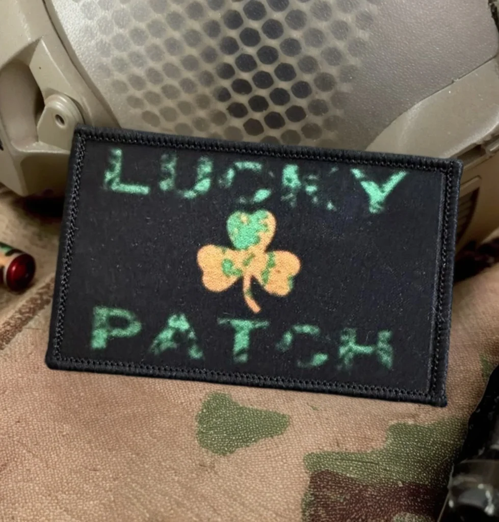 Parche de la suerte, Chevron táctico, parches de trébol con gancho y bucle, insignia de moral militar, brazalete, mochila, pegatina decorativa para ropa - imagen 5