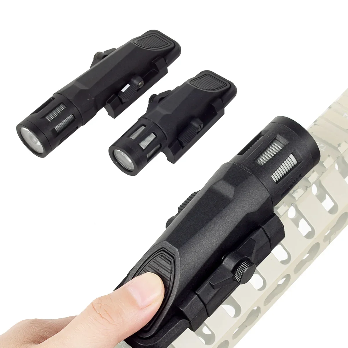 WML APL largo corto táctico INFORCE Nylon Rifle pistola estroboscópica luz LED ajuste 20mm Rail Airsoft arma caza linterna - imagen 3