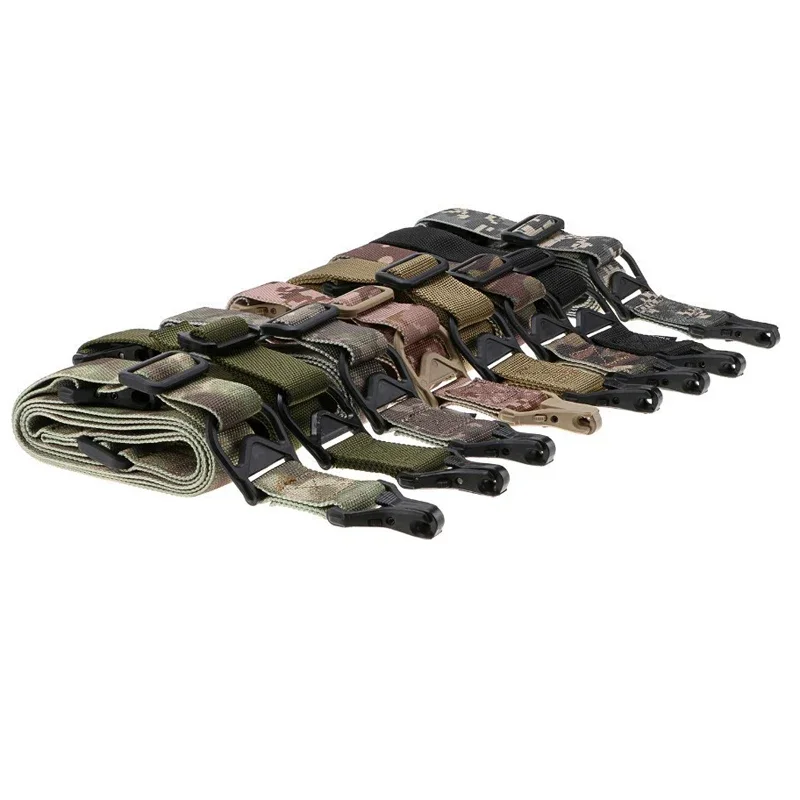 Eslinga para Rifle táctico de 2 puntos de camuflaje, juego de guerra militar, Paintball, caza, correa ajustable para pistola, accesorios de herramientas elásticas de supervivencia - imagen 2