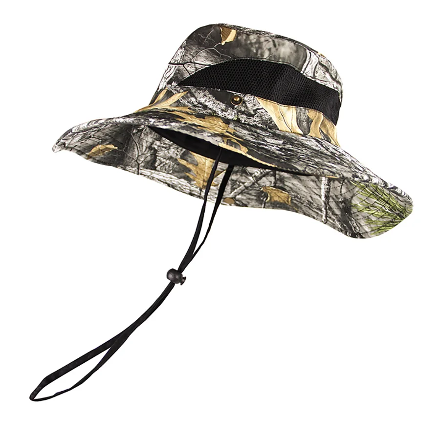 Sombrero al aire libre ensanchado, sombrero de pescador táctico para caza, sombrilla de pesca, sombrero de tiro para acampar - imagen 4