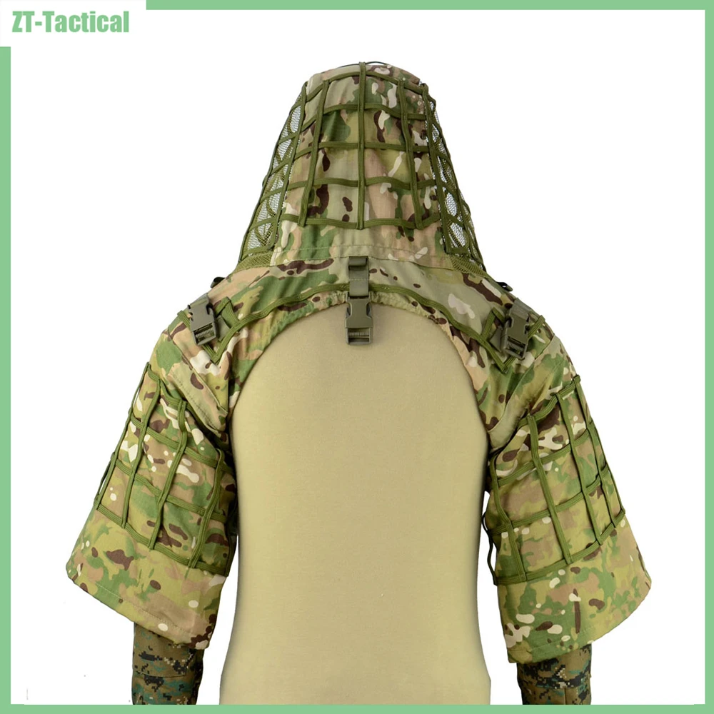 Ghillie Suit Foundation-abrigo táctico de francotirador, capuchas Viper, ropa de camuflaje para Airsoft, Paintball, accesorios de caza, Ripstop