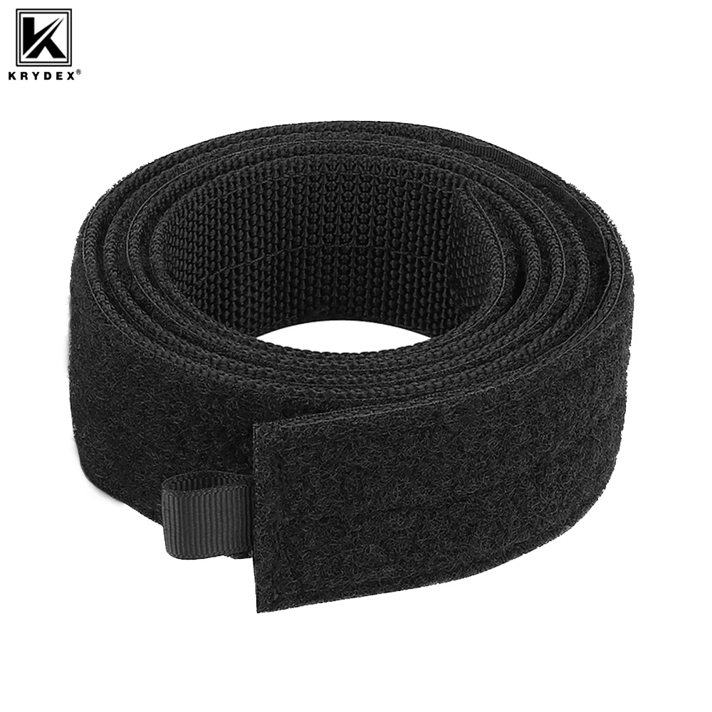 KRYDEX-Cinturón interior táctico con forro de bucle de 1,5 pulgadas para hombre, cinturón exterior para deportes al aire libre, pretina de nailon, accesorios de caza