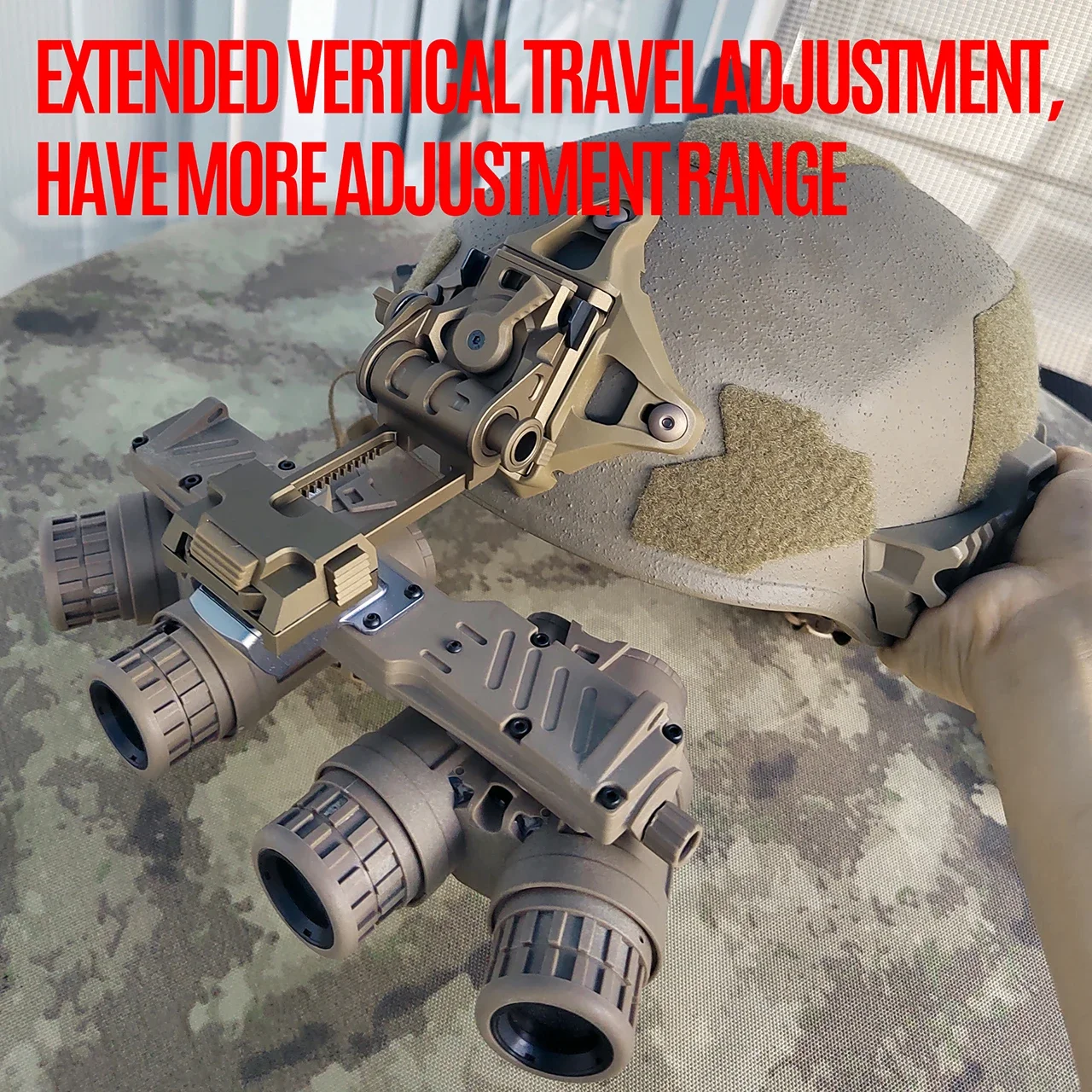 Brazo de montaje de casco con marco de aluminio, versión extendida L4 G24 NVG Mount, accesorios para PVS15, PVS18, PVS21, PVS31, - imagen 2