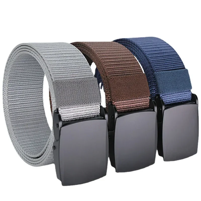 Cinturón perezoso tejido de lona con cubierta de cintura táctica multifuncional para hombre de 3,8 cm - imagen 4