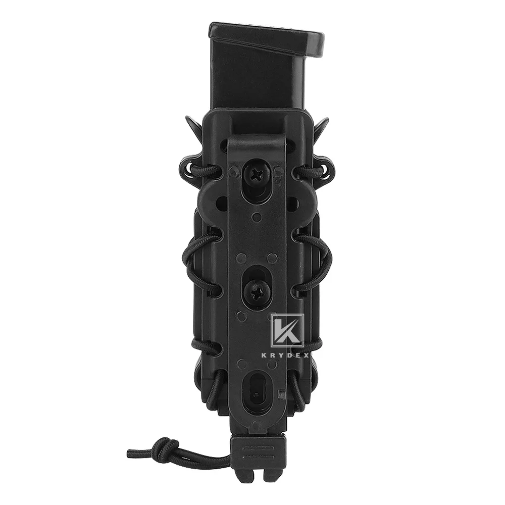 KRYDEX-bolsa táctica para revistas, funda cartuchera para pistola de polímero de 9mm, cinturón de servicio, portador Fastmag, accesorios de caza y tiro - imagen 5