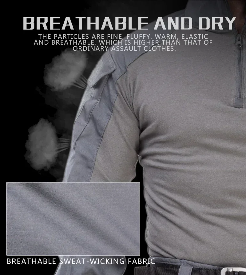 Uniforme táctico al aire libre, traje de senderismo GEN3, entrenamiento de camuflaje táctico, ropa duradera, camisa de senderismo, ropa de caza Airsoft aintball - imagen 3